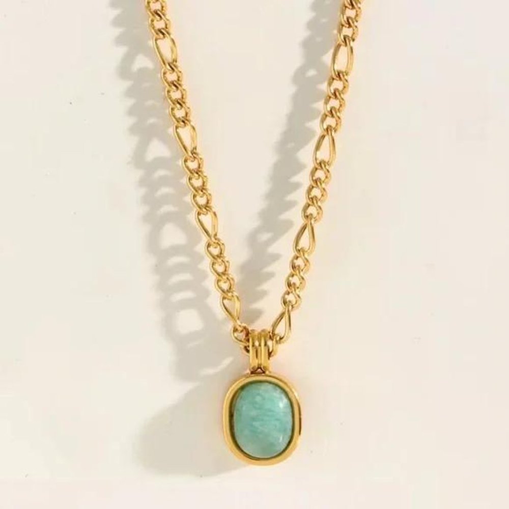 NEW 18K GOLD FIGARO CHAIN NECKLACE, NICE NECKLACE, CUTE NECKLACE - Picture 7 of 8